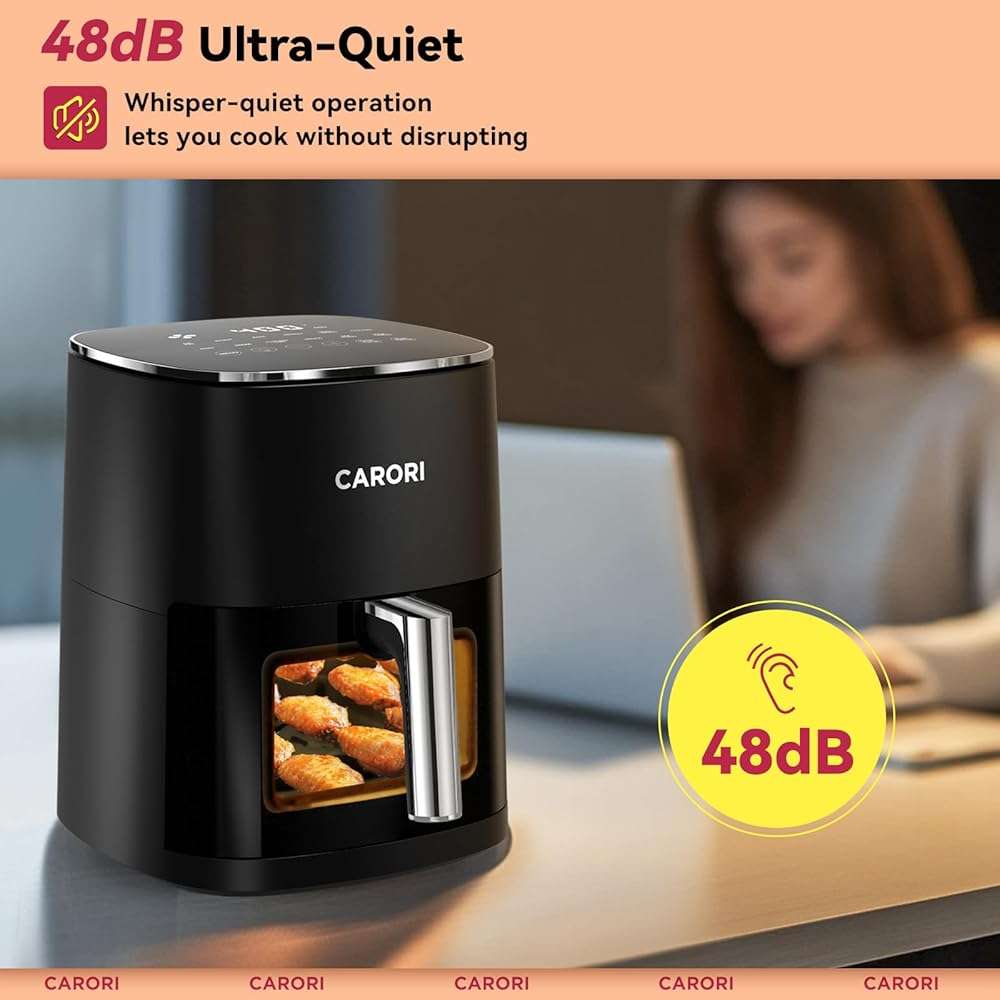 Air Fryer 12 Preset with Viewing Window, 6Qt Large Capacity, 400℉ Max Crisp, Airfryer, Bake, Roast, Dehydrate, Reheat, 1700W Quick Even Easy Meals, Nonstick Dishwasher Safe Basket - Image 8