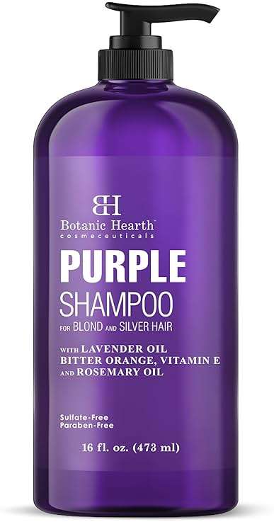 Botanic Hearth Purple Shampoo 16 Fl Oz | For All Shades Of Blonde, Silver & Gray Hair | With Lavender Oil, Vitamin E & Rosemary Oil | Sulfate & Paraben Free - Image 1