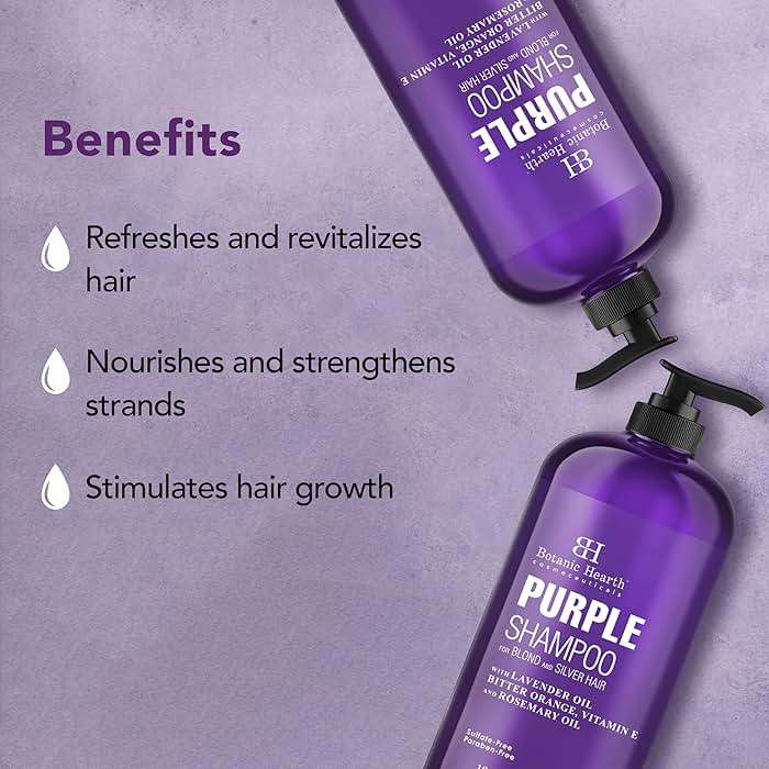 Botanic Hearth Purple Shampoo 16 Fl Oz | For All Shades Of Blonde, Silver & Gray Hair | With Lavender Oil, Vitamin E & Rosemary Oil | Sulfate & Paraben Free - Image 3