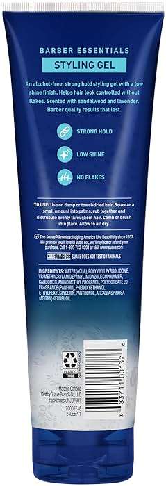 Suave Barber Essentials Styling Gel for Men, Strong Hold and Low Shine, No Flakes, Barber-Quality Results, 9 oz - Image 8
