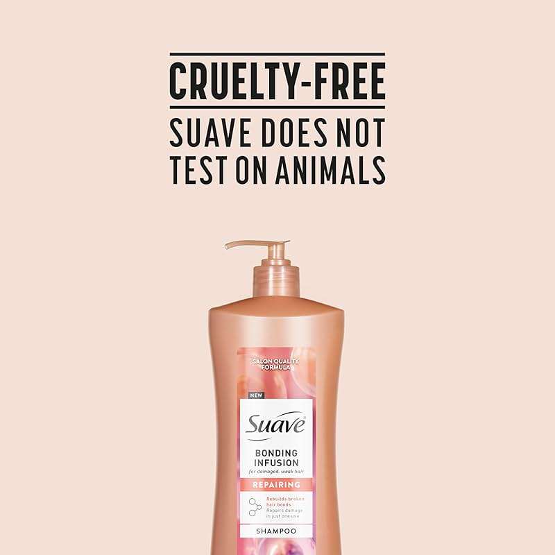Suave Bonding Infusion Repairing Shampoo, pH Balanced, Infused with Amino Acids and Citric Acid, for Weak or Damaged Hair, 28oz Pump, 4 Pack - Image 7
