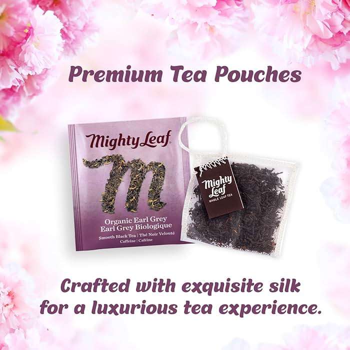 Mighty Leaf Organic Tea Sampler – 40 Count Silken Tea Bags – 8 Assorted Flavors: Tropical Green, Chamomile Citrus, Earl Grey, Vanilla Bean, White Orchard, Breakfast, Spring Jasmine, African Nectar – Premium Tea Gift Box - Image 5