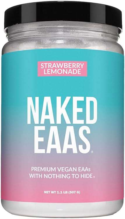NAKED Strawberry Lemonade EAAs Amino Acids Powder, Vegan Essential Amino Acids, Instantized All Natural EAA Powder Supplement, 1.1LB - 26 Servings - Image 1