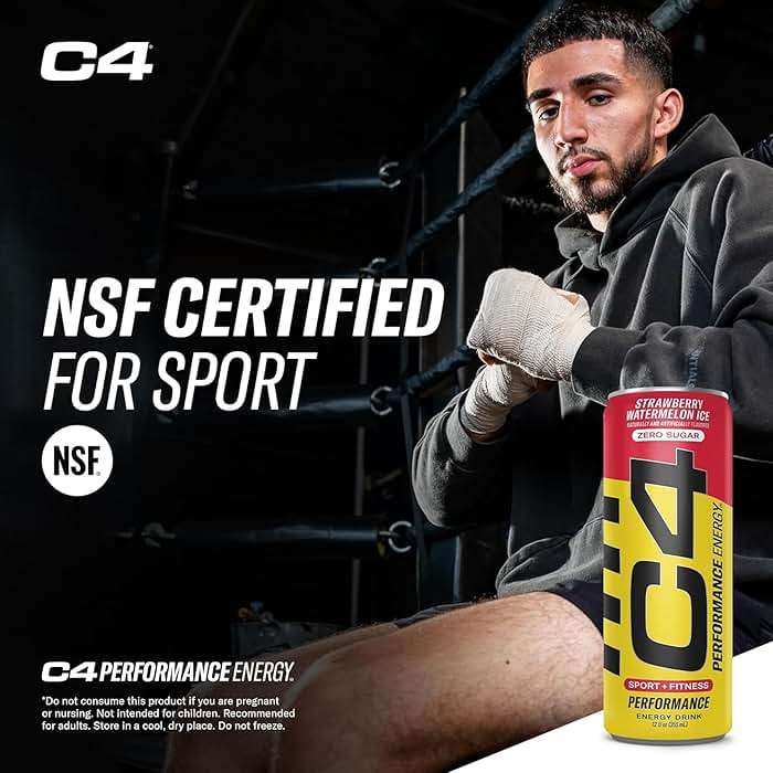 C4 Performance Energy Drink, Popsicle Variety Pack, Zero Sugar Carbonated Preworkout Energy, 200mg Caffeine with Beta Alanine, 12 Fl Oz (12 Pack) - Image 5