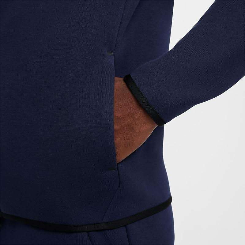 Nike Tech Men's Full-Zip Windrunner Hoodie (HV0949-451, Obsidian/Black) Size Medium - Image 7