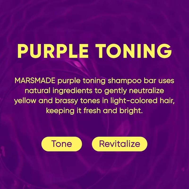 MARS MADE Purple Toning Shampoo Bar 2.0 - Hydrating & Moisturizing Natural Hair Soap for Hair Color & Scalp Nourishment - Solid Shampoo for All Hair Types (120g, 4.23oz) - Image 3