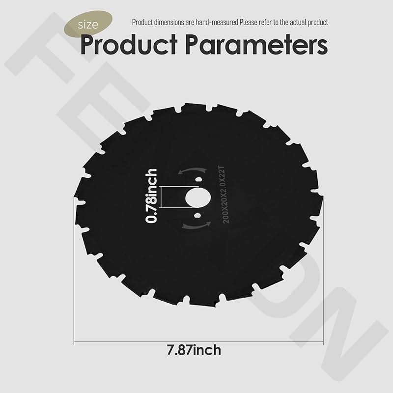 2 Pack 99944200131-8" Steel Brushcutter Blade 22 Tooth 20mm Bore, Replacement Blade for Echo SRM-210 SRM-225 SRM-230 SRM-260 SRM-280 Trimmers - Image 2