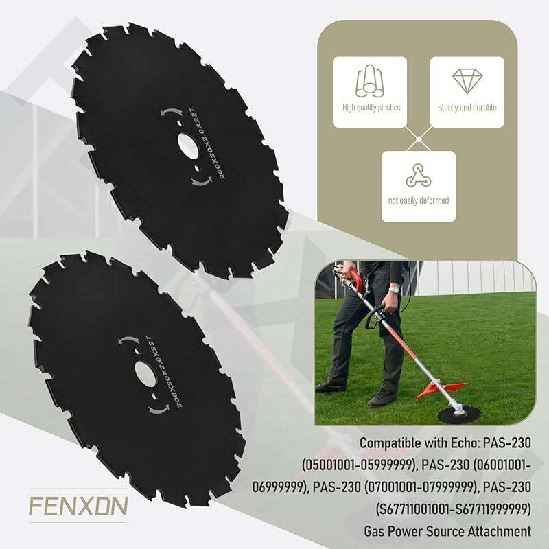 2 Pack 99944200131-8" Steel Brushcutter Blade 22 Tooth 20mm Bore, Replacement Blade for Echo SRM-210 SRM-225 SRM-230 SRM-260 SRM-280 Trimmers - Image 6