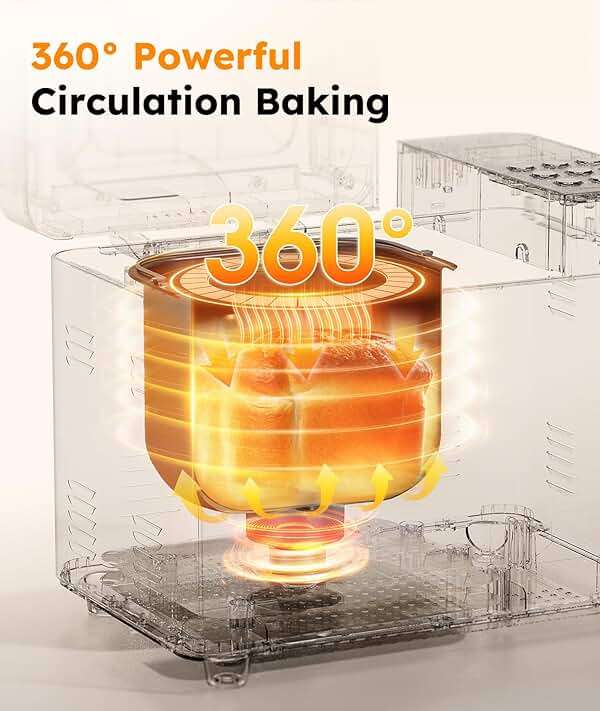 2LB Bread Maker Machine, OSIPOTO 17 in 1 Automatic Stainless Steel Bread Machine, Non-stick, Beginner-Friendly Controls, 15 Hour Timer, Easy to Clean Low Noise, High Success Rate for Homemade Bread - Image 3