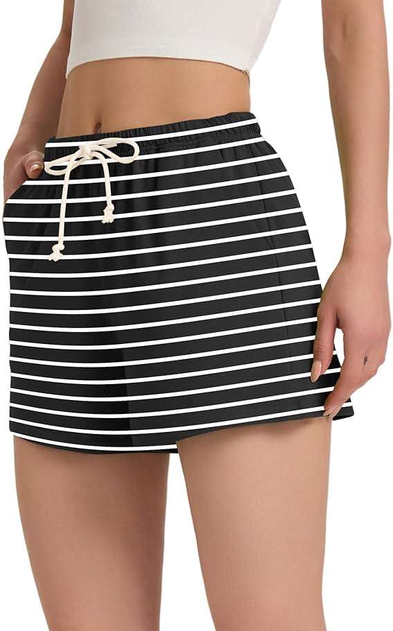 LUYAA Women's Casual Lounge Cotton Pajama Shorts Summer Drawstring Comfy Elastic Waist Sweat Shorts with Pockets 2026 - Image 2
