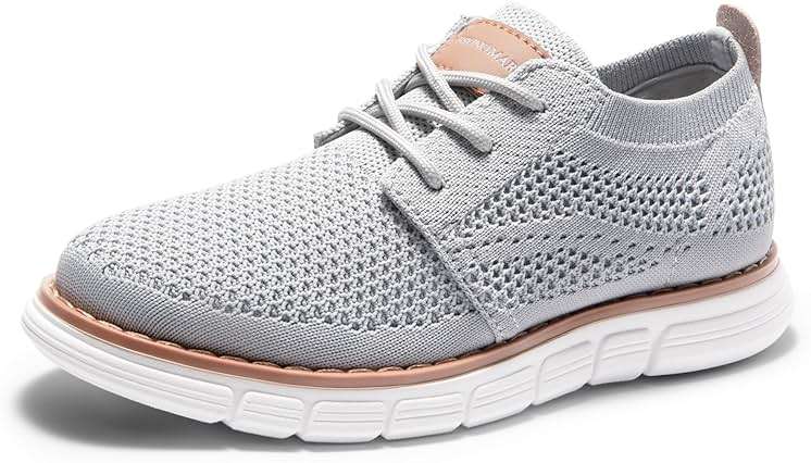 Bruno Marc Boy's Mesh Sneakers Oxfords Casual Dress Lace-Up Lightweight Walking Shoes - Image 1