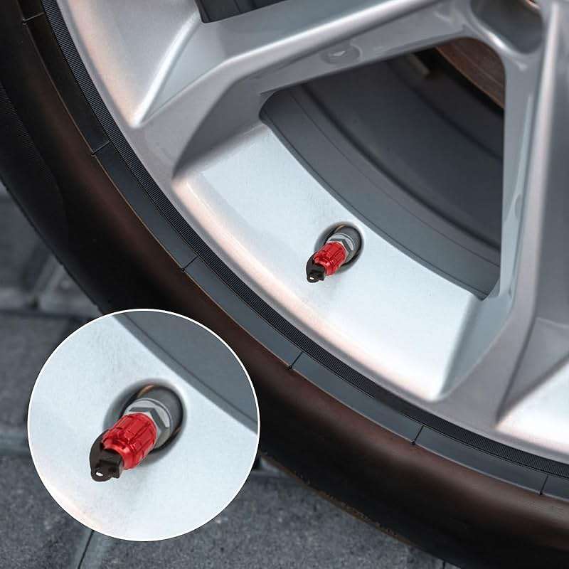 12PCS Red Tire Valve Stem Caps, Dice 8 Ball Grenade Style Universal Aluminum Dustproof Tire Valve Stem Covers for Cars, Suvs, Trucks, Bikes, Motorcycles, Bicycles - Image 4
