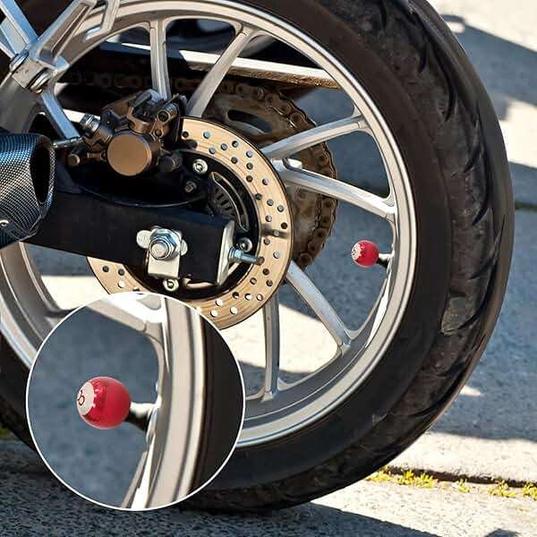 12PCS Red Tire Valve Stem Caps, Dice 8 Ball Grenade Style Universal Aluminum Dustproof Tire Valve Stem Covers for Cars, Suvs, Trucks, Bikes, Motorcycles, Bicycles - Image 5