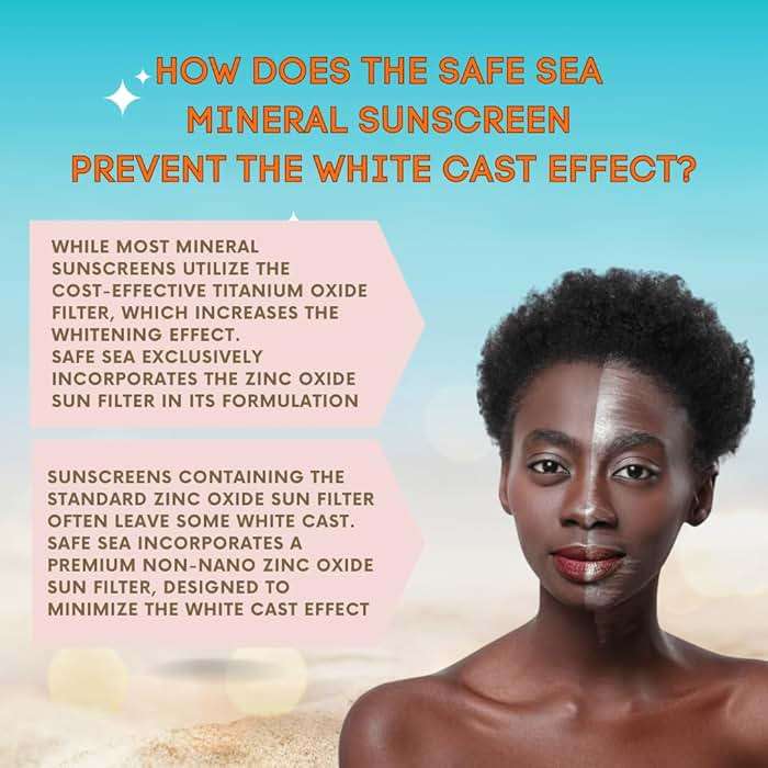 Safe Sea Zinc Oxide Sunscreen SPF30 | Clear Mineral Face And Body Reef Safe Sunscreen Without White Cast | Anti-Jellyfish Sting Protective Lotion | 3.4Oz (100ml) (1 Pack) - Image 4