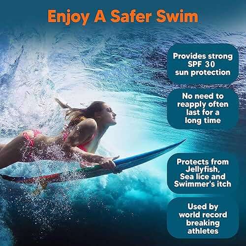 Safe Sea Zinc Oxide Sunscreen SPF30 | Clear Mineral Face And Body Reef Safe Sunscreen Without White Cast | Anti-Jellyfish Sting Protective Lotion | 3.4Oz (100ml) (1 Pack) - Image 7