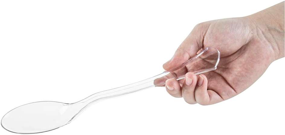 Restaurantware-Cater Tek 9.8 Inch Catering Spoons, 10 Disposable Serving Utensils - Comfortable Handle, Serve Hot And Cold Food, Clear Plastic Serving Spoons, For Parties, Buffets, Catering Events - Image 11