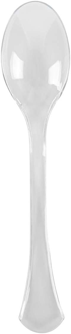 Restaurantware-Cater Tek 9.8 Inch Catering Spoons, 10 Disposable Serving Utensils - Comfortable Handle, Serve Hot And Cold Food, Clear Plastic Serving Spoons, For Parties, Buffets, Catering Events - Image 3