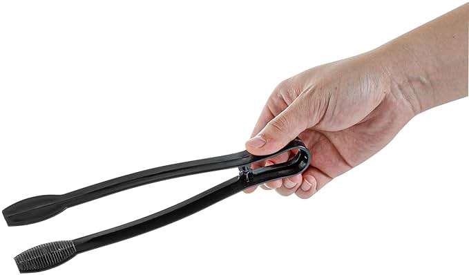 Restaurantware-Cater Tek 9 Inch Serving Tongs, 10 Disposable Tongs For Catering - With Ridged Tips, Heavy-Duty, Black Plastic Food Tong, Long Handle, For Weddings, Buffets, Catering Events - Image 11
