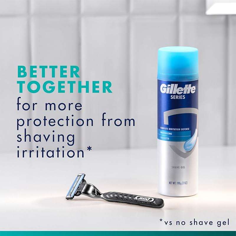 Gillette Mach3 Shaving Razor for Men, 1 Razor Gillette 3-Blade Handle for Men’s Grooming, 10 Razor Blade Refills, Lubrication Strip - Image 5