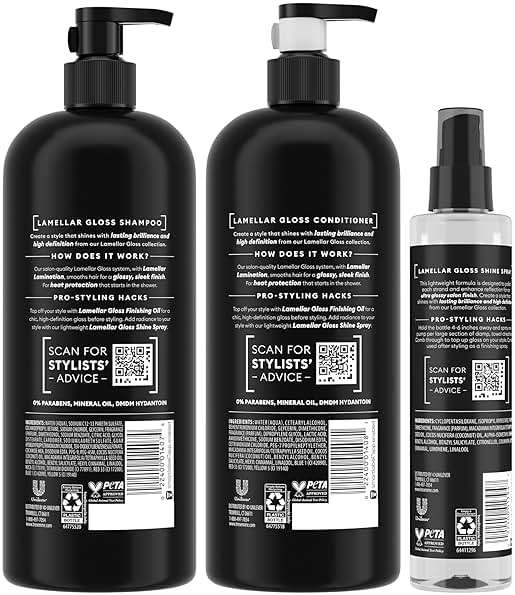 TRESemmé - Shampoo Lamellar Gloss 3 Pk Regimen Collection Pack For Brilliant Gloss & Sleek Finish Ultimate Shine 28Oz(2)and 6.1Oz - Image 2