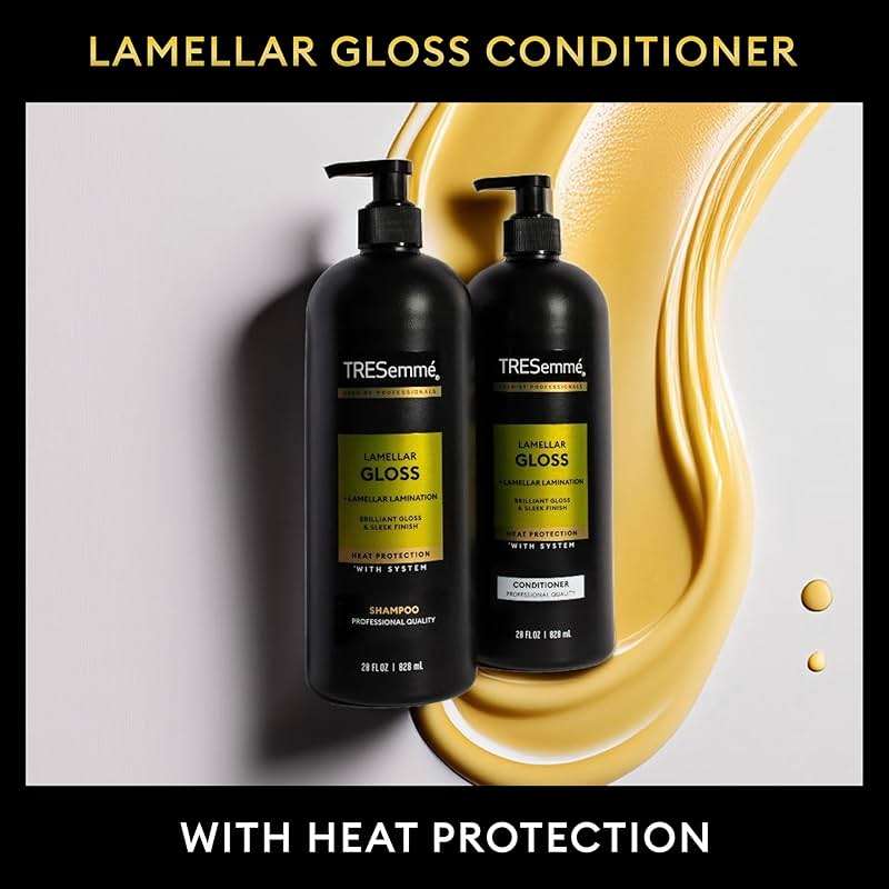 TRESemmé - Shampoo Lamellar Gloss 3 Pk Regimen Collection Pack For Brilliant Gloss & Sleek Finish Ultimate Shine 28Oz(2)and 6.1Oz - Image 4