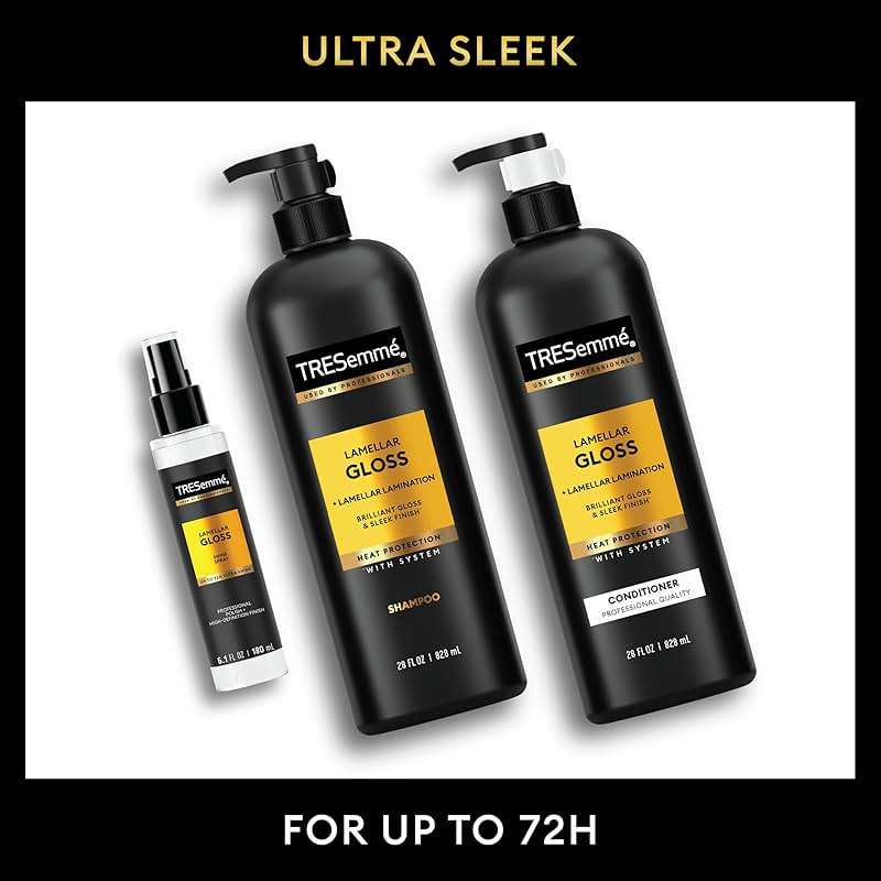 TRESemmé - Shampoo Lamellar Gloss 3 Pk Regimen Collection Pack For Brilliant Gloss & Sleek Finish Ultimate Shine 28Oz(2)and 6.1Oz - Image 9