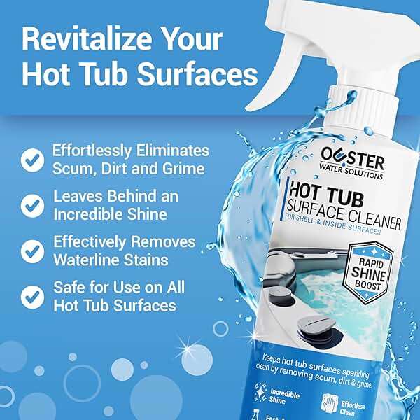 Bio Ouster Hot Tub Surface Cleaner - Hot Tub Cleaner for Inside Surface & Shell - For Standard and Inflatable Spas - Removes Dirt and Grime for a Sparkling Shine - Made in USA (16oz) - Image 2