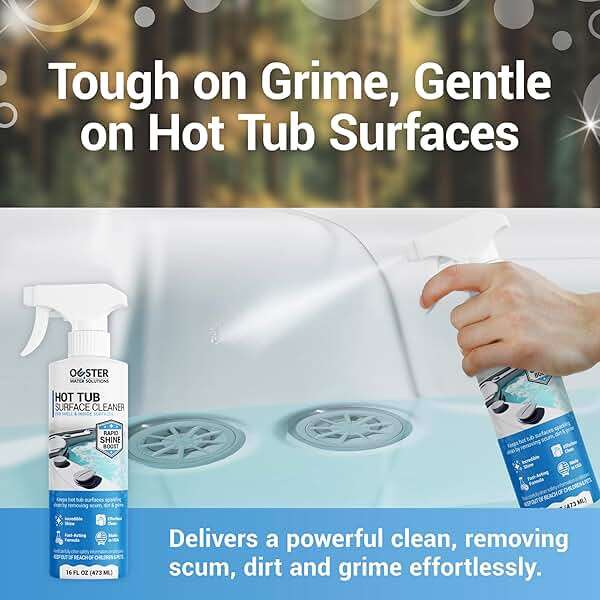Bio Ouster Hot Tub Surface Cleaner - Hot Tub Cleaner for Inside Surface & Shell - For Standard and Inflatable Spas - Removes Dirt and Grime for a Sparkling Shine - Made in USA (16oz) - Image 3
