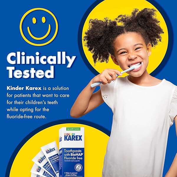 Kinder Karex Hydroxyapatite Kids Toddler Toothpaste 2.3 Ounce (Pack of 6), Fluoride Free - Image 3