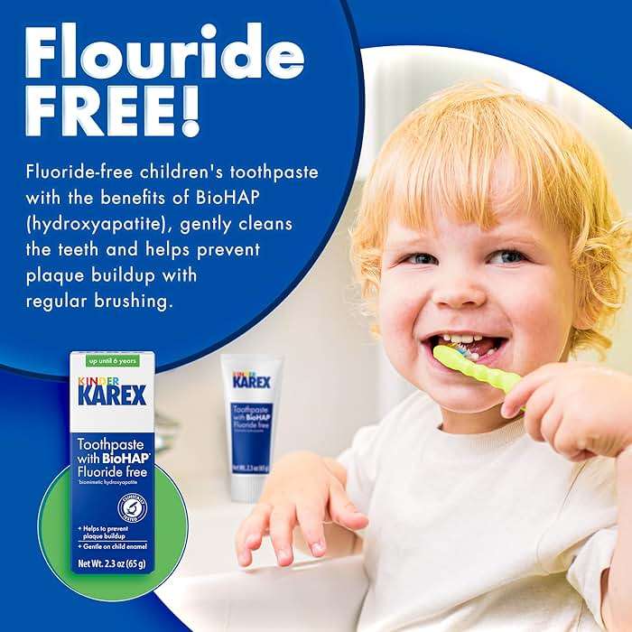 Kinder Karex Hydroxyapatite Kids Toddler Toothpaste 2.3 Ounce (Pack of 6), Fluoride Free - Image 4