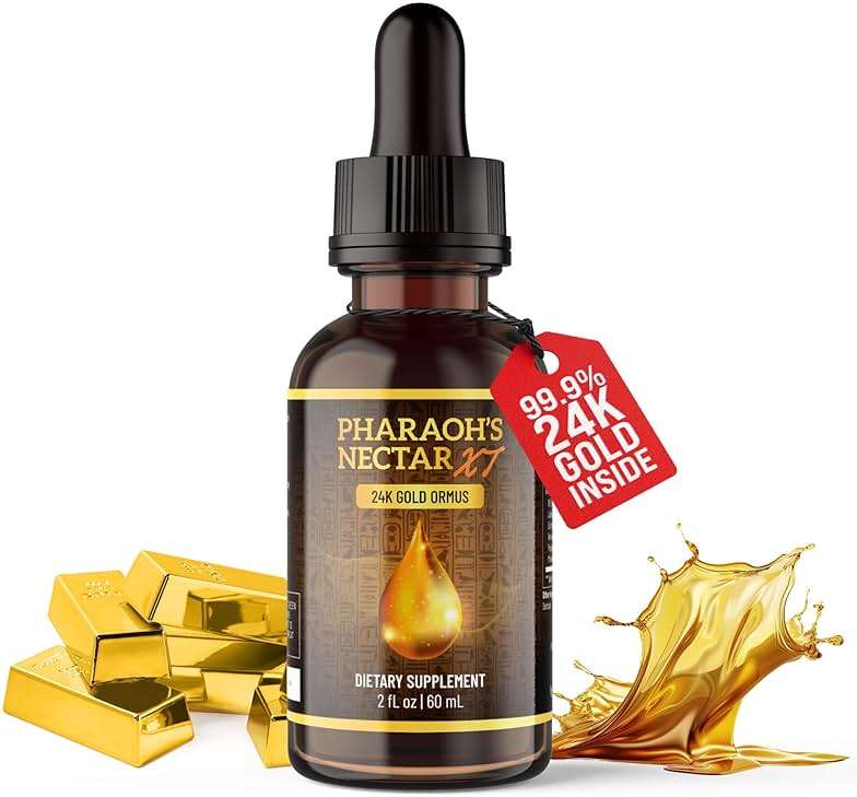 Pharaoh's Nectar XT | 24K Monoatomic Gold Ormus Liquid | Third Eye Awakening + Vivid Dreaming | Clean Energy + Mental Clarity | Spiritual Supplement | 60mL - Image 1