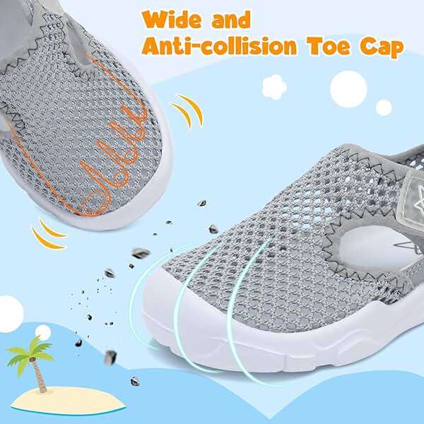 LeIsfIt Toddler Sandals Boys Girls Wide Sandals Kids Water Sandal Shoes Lightweight Barefoot Summer Shoes for Indoor Outdoor - Image 2