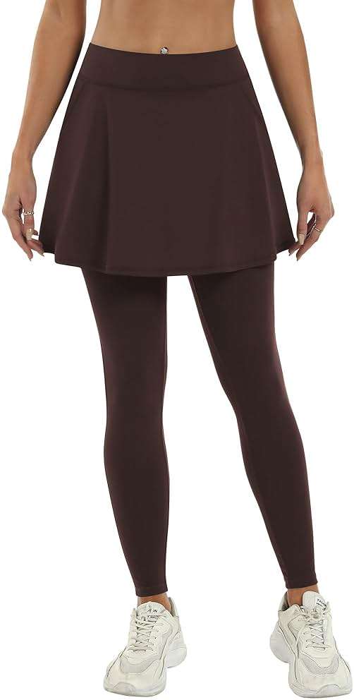 LouKeith Skirted Leggings for Women Athletic Skirt with Leggings Tennis Skirt Yoga Running Golf Skirts with 4 Pockets - Image 2