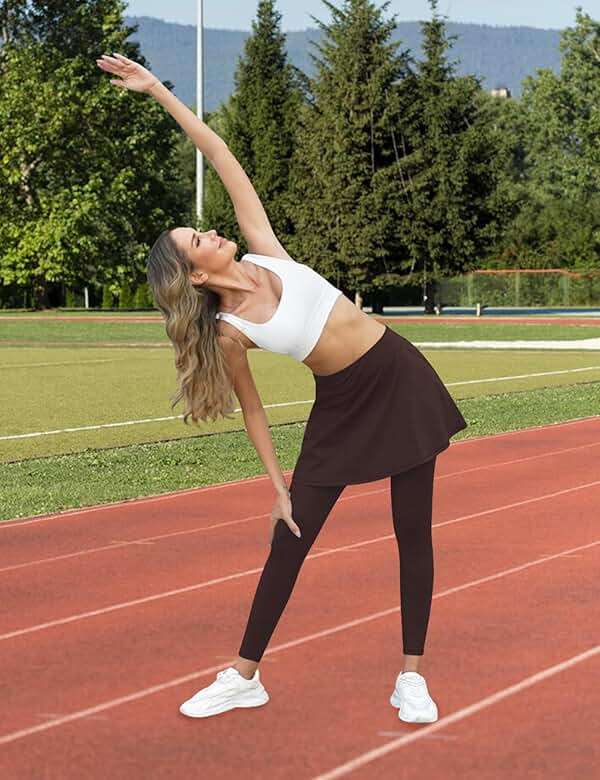 LouKeith Skirted Leggings for Women Athletic Skirt with Leggings Tennis Skirt Yoga Running Golf Skirts with 4 Pockets - Image 3