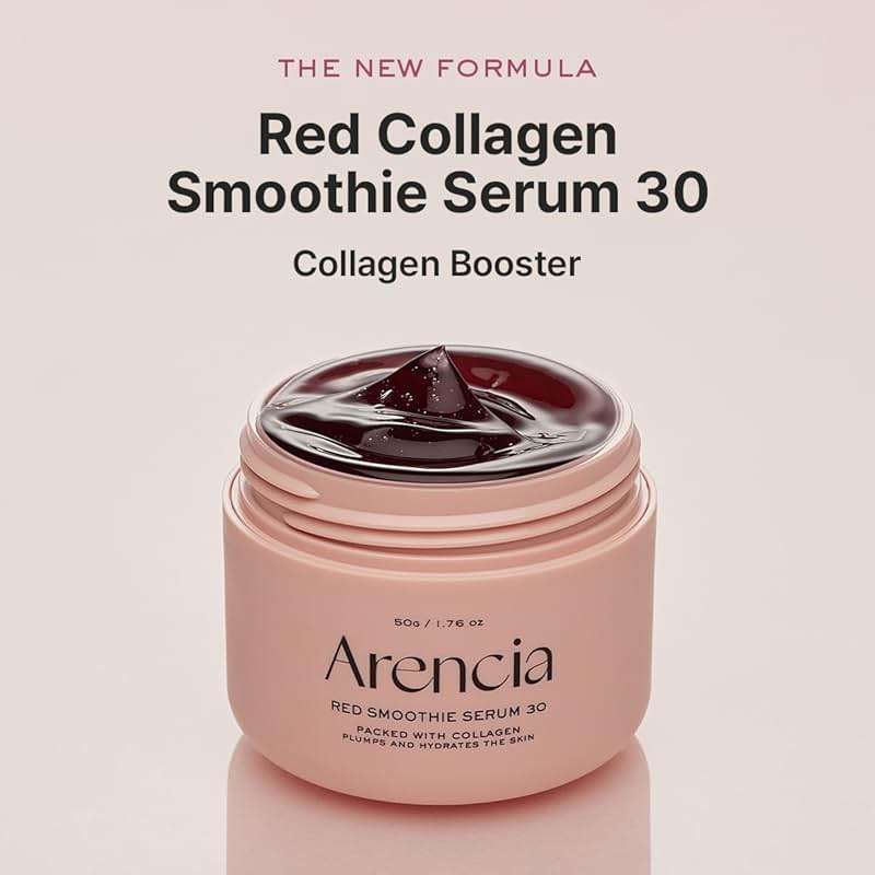 Arencia Overnight Red Smoothie Face Serum, Glowing & Soothing with 30% red collagen, Niacinamide, Peptide, Vitamin E - Image 2