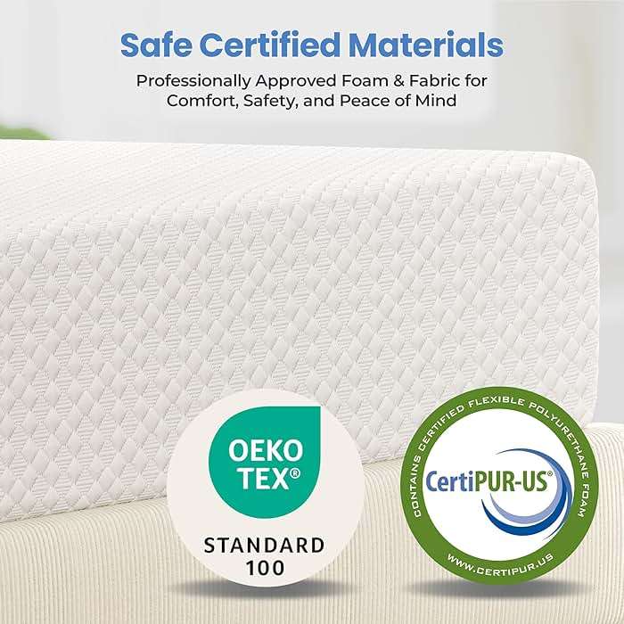 Yaheetech 10 Inch Queen Mattress, Fiberglass Free, 3 Foam Layer Cooling Gel Memory Foam Mattresses, Green Tea for Fresher Sleep, Medium Firm, CertiPUR-US Certified, Mattress in a Box - Image 5