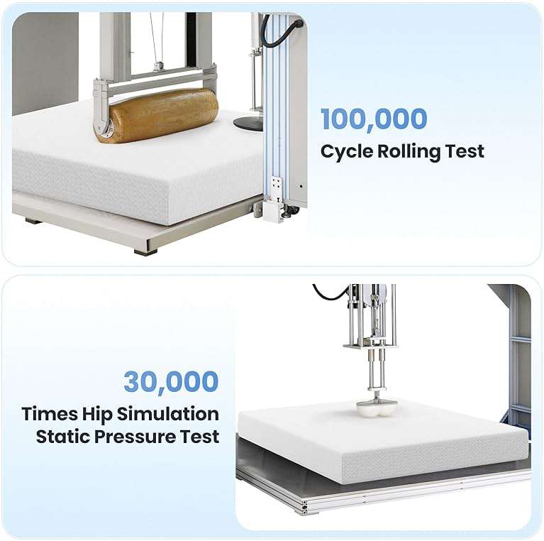Yaheetech 10 Inch Queen Mattress, Fiberglass Free, 3 Foam Layer Cooling Gel Memory Foam Mattresses, Green Tea for Fresher Sleep, Medium Firm, CertiPUR-US Certified, Mattress in a Box - Image 8