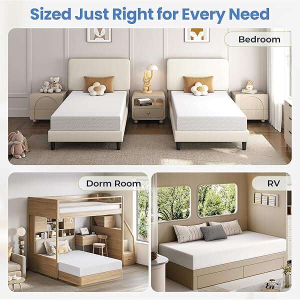 Yaheetech 10 Inch Queen Mattress, Fiberglass Free, 3 Foam Layer Cooling Gel Memory Foam Mattresses, Green Tea for Fresher Sleep, Medium Firm, CertiPUR-US Certified, Mattress in a Box - Image 9