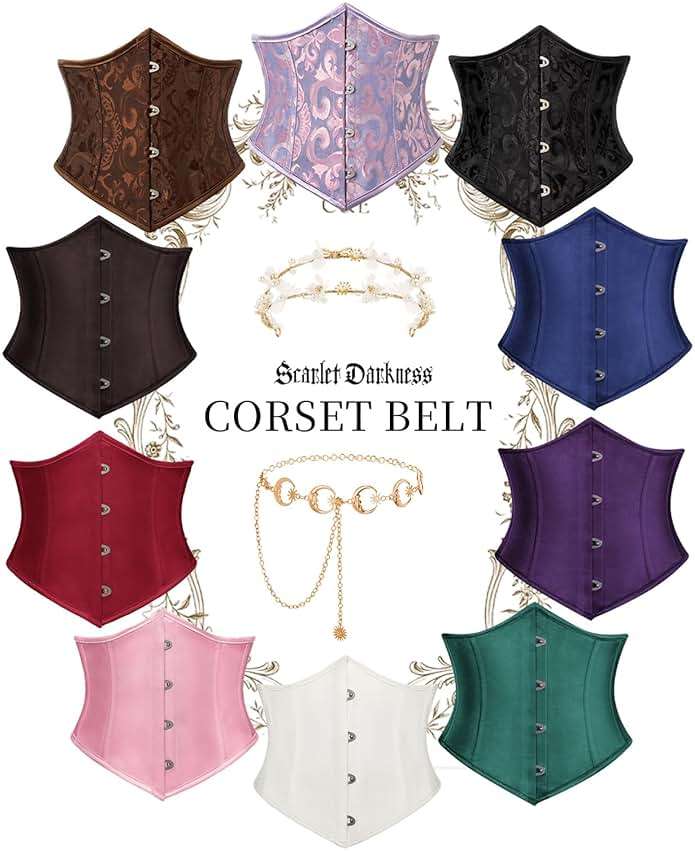 Scarlet Darkness Corset Belt for Women Fishbone Wide Waist Corset Pirate Belt - Image 8