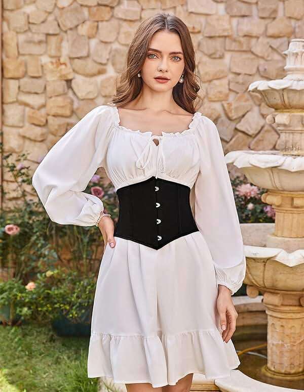 Scarlet Darkness Corset Belt for Women Fishbone Wide Waist Corset Pirate Belt - Image 9