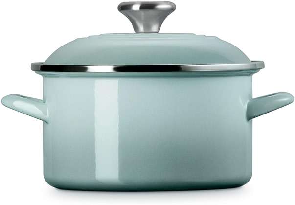 Le Creuset Enamel on Steel Traditional Petite Stockpot, 3.8qt., Sea Salt - Image 5