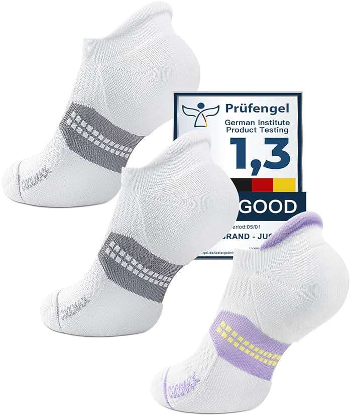 Juclise Coolmax Bamboo Viscose Compression Running No Show Athletic Socks, Anti Blister Moisture Wicking - Image 1