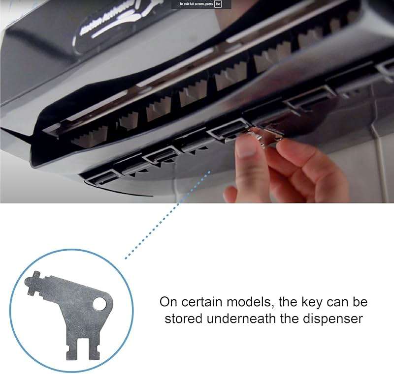 Paper Towel Dispenser Key for Georgia Pacific Commercial Machines - Also Fits GP Toilet Paper and Soap Dispensers, 3-pk - Image 6
