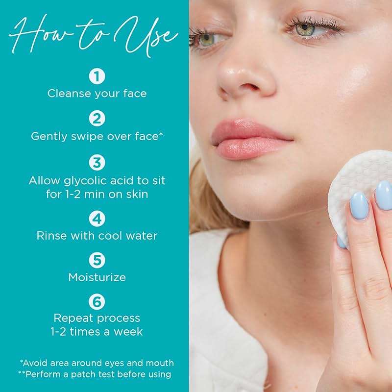 Tree of Life Beauty 18% Glycolic Acid Pads for Face (50 Pads) - Exfoliating Pad for Face with Witch Hazel, Vitamin C, Vitamin B5 and Vitamin E - Smooth Pore Pad Reduce Pigmentation and Fine Lines - Image 6