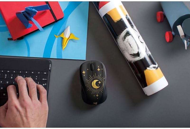 Logitech Compact Wireless Mouse, 2.4 GHz, Optical Tracking, Magic Night (Renewed) - Image 5