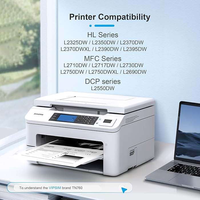 TN760 Toner for Brother Printer Replacement for Brother TN760 TN-760 TN730 TN-730 to use with DCP-L2550DW MFC-L2710DW MFC-L2750DW HL-L2350DW HL-L2370DW HL-L2395DW HL-L2390DW Printer (4 Black) - Image 2
