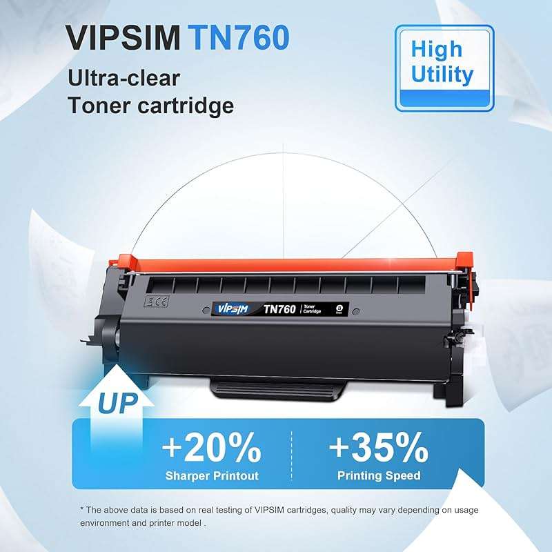 TN760 Toner for Brother Printer Replacement for Brother TN760 TN-760 TN730 TN-730 to use with DCP-L2550DW MFC-L2710DW MFC-L2750DW HL-L2350DW HL-L2370DW HL-L2395DW HL-L2390DW Printer (4 Black) - Image 4
