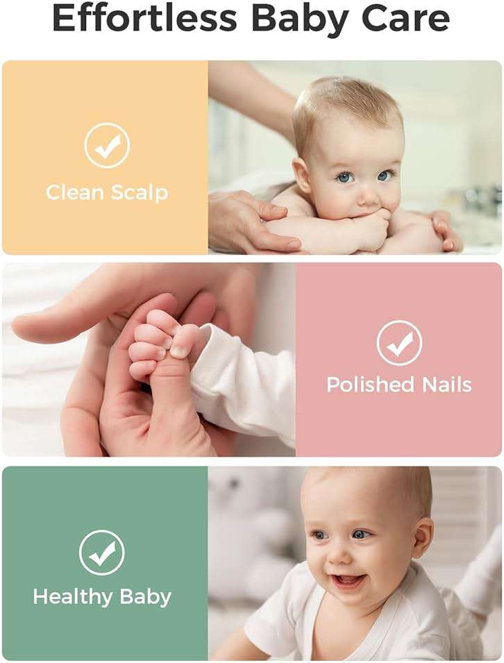 Momcozy Core Baby Kit, Baby Shower & Registry Essential Kit for Grooming&Health&Cleansing Care, Includes Nail File Kits, Nasal Aspirator, Gas Relief Tubes, Bath Brushes, Toothbrush, Comb, Storage Case - Image 7