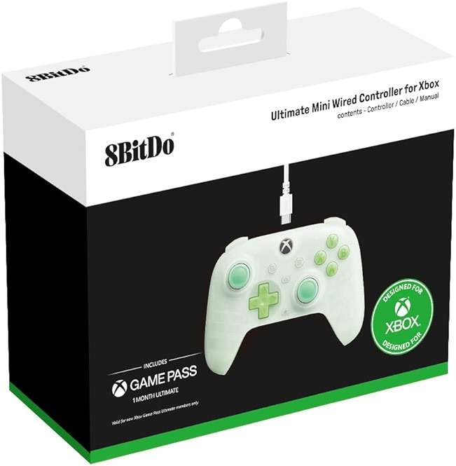 8BitDo Ultimate Mini Wired Controller for Xbox with RGB Lighting Fire Ring, Hall Effect Joysticks and Triggers, for Xbox Series X|S, Xbox One, Windows 10/11 - Officially Licensed (Translucent Green) - Image 6