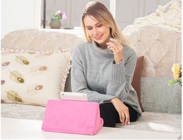 lvifloae Pillow Tablet Stand Holder Mobile Phone Support Ipad Pillow Stand Lap Samhousing Bed Rest Cushion Tablet Reading Holder for Book Kindle Tab iPad Tablets Smartphones Magazines - Image 8